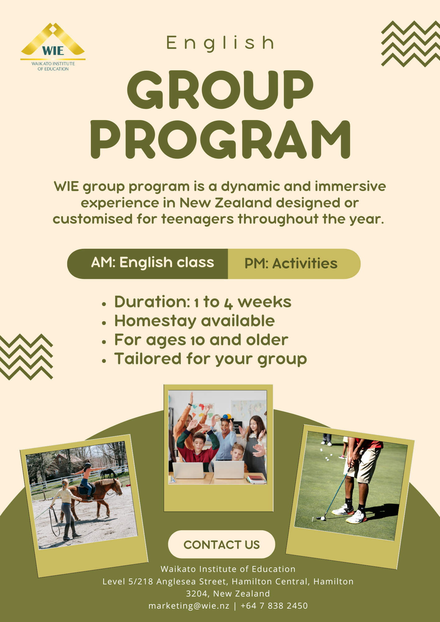 Group Program Examples Group Program - WIE